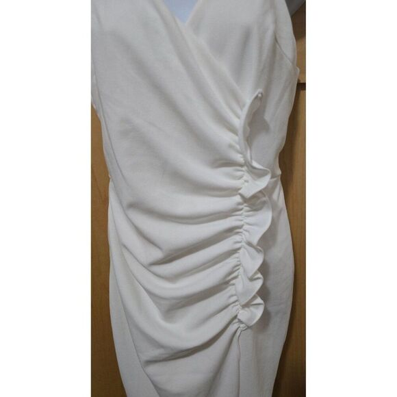 Emerald Sundae White Ruched Mini Dress Spaghetti Straps Style Size 11 shower - Picture 2 of 9